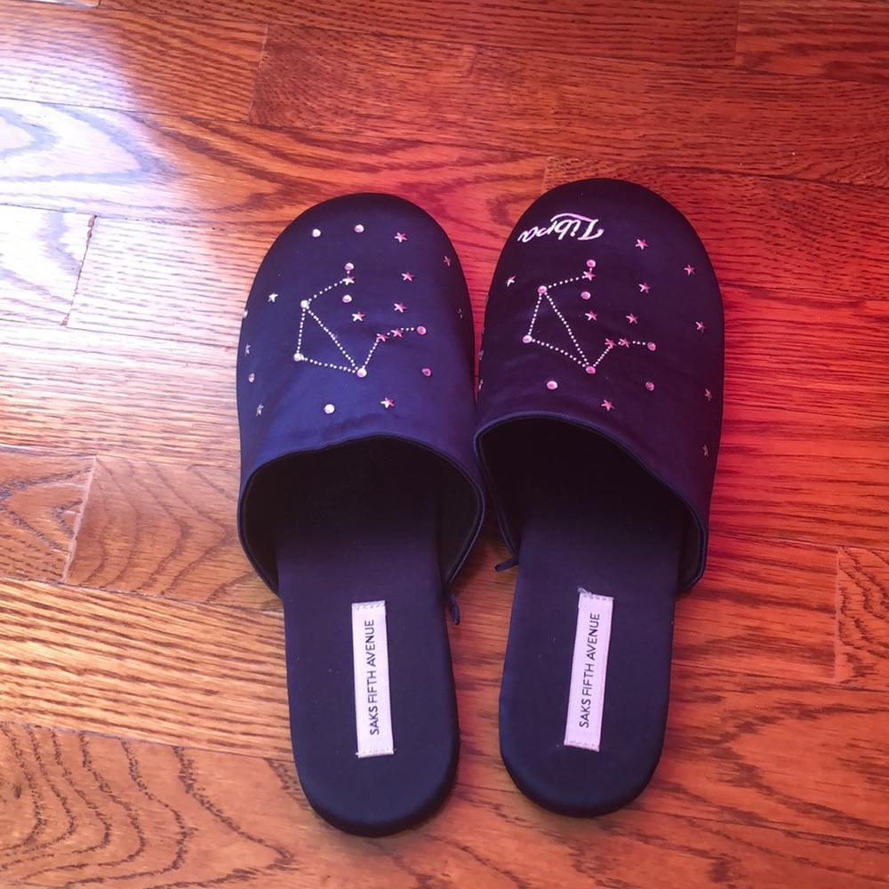 Zodiac libra house slippers Saks Fifth Ave